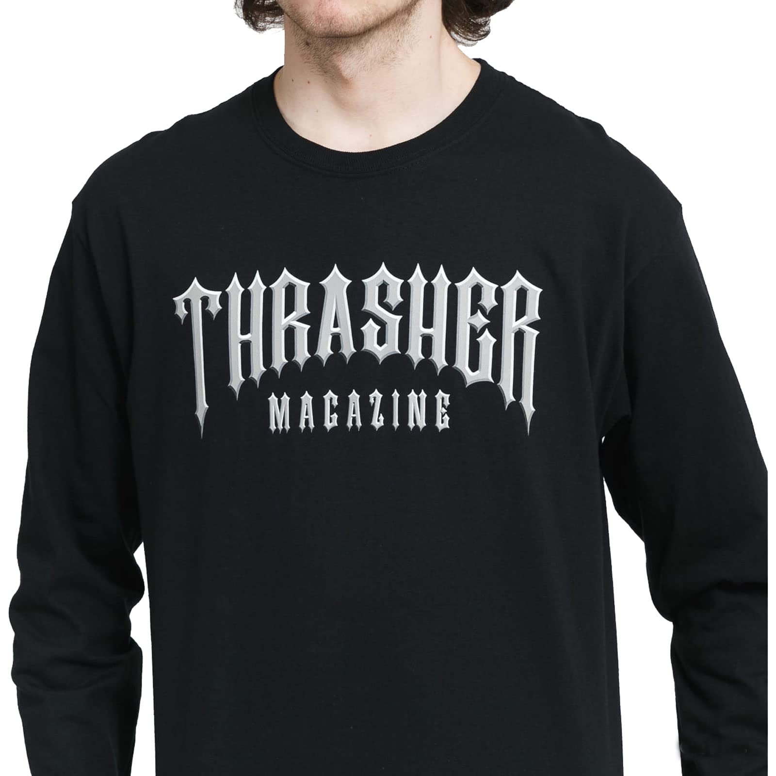 Thrasher Maglia a maniche lunghe con logo Low (nero)