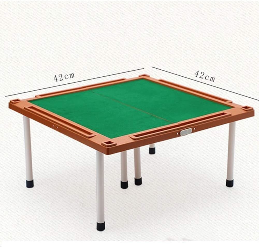 Ensemble de Mahjong Mini avec Table Pliable Ensemble de Voyage Majiang Ensemble de Mahjong Chinois Professionnel(Green)