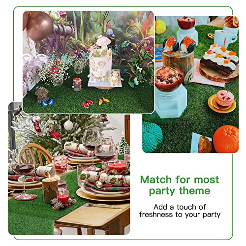 U'artlines Artificial Grass Table Runner Mat 12 X 36 Inch Green Artificial Tabletop Decor Fake Turf For Wedding, Birthday Party, Banquet, Patio, Baby Shower, Diy Decor (12"×36",1Pc) #TOP1