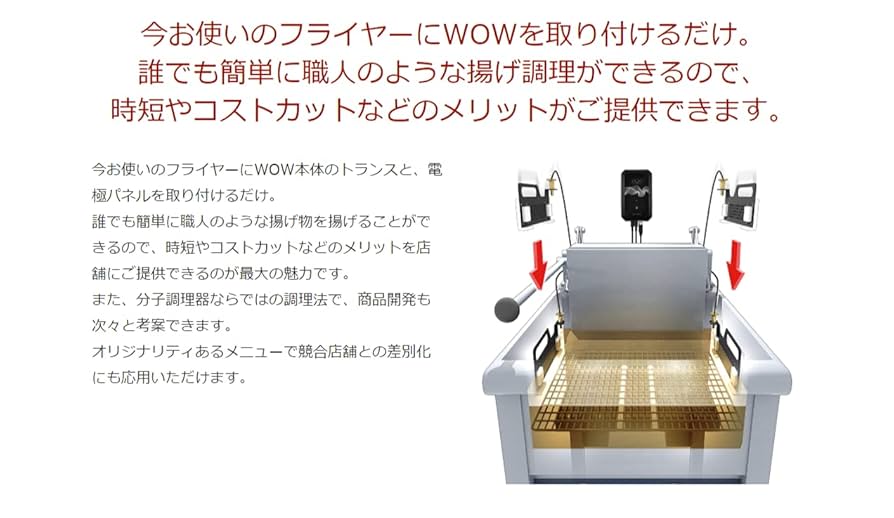 キプロンフライヤー　新型分子調理器です。 キプロンフライヤー新型分子調理器です。