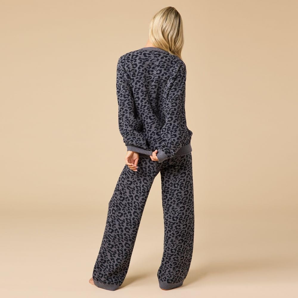 Softies Women's Marshmallow Leopard Print Crew Neck Lounge Set - Image 3