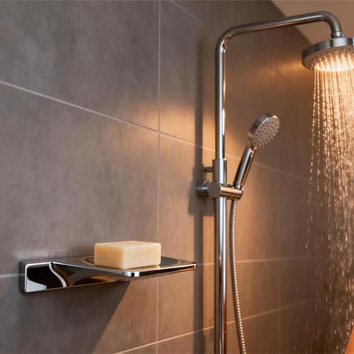 Miniatura 5 de Jabonera – Sensación de pesadez 1.2 libras de latón macizo para baño de baño montado en la pared – Soporte de jabón de ducha de lujo