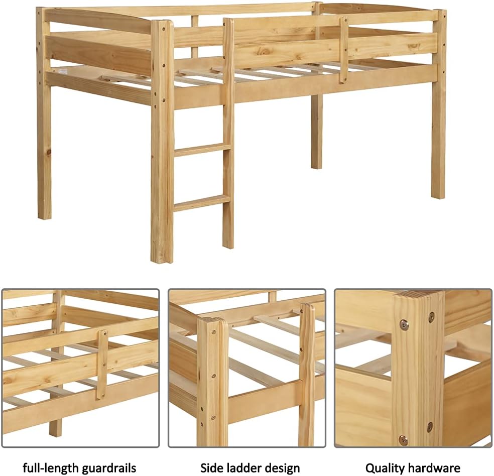 Detailed view of YSWH loft bed components