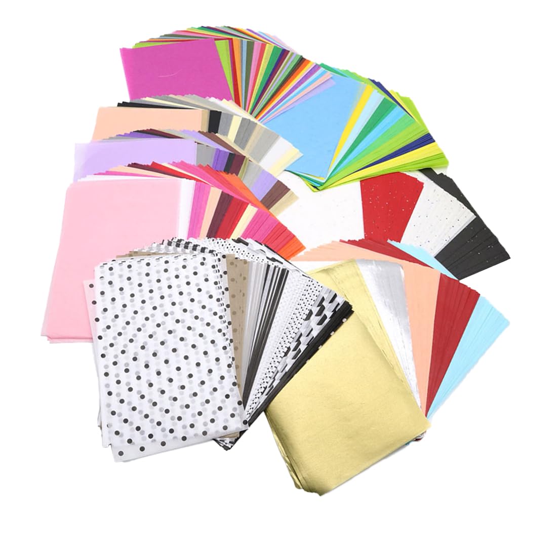 VIVIIHOO 400 papel transparente multicolor – Material de embalaje de papel de seda en colores mezclados, papel A5 para manualidades, decoración, pompones, ramos de flores y más