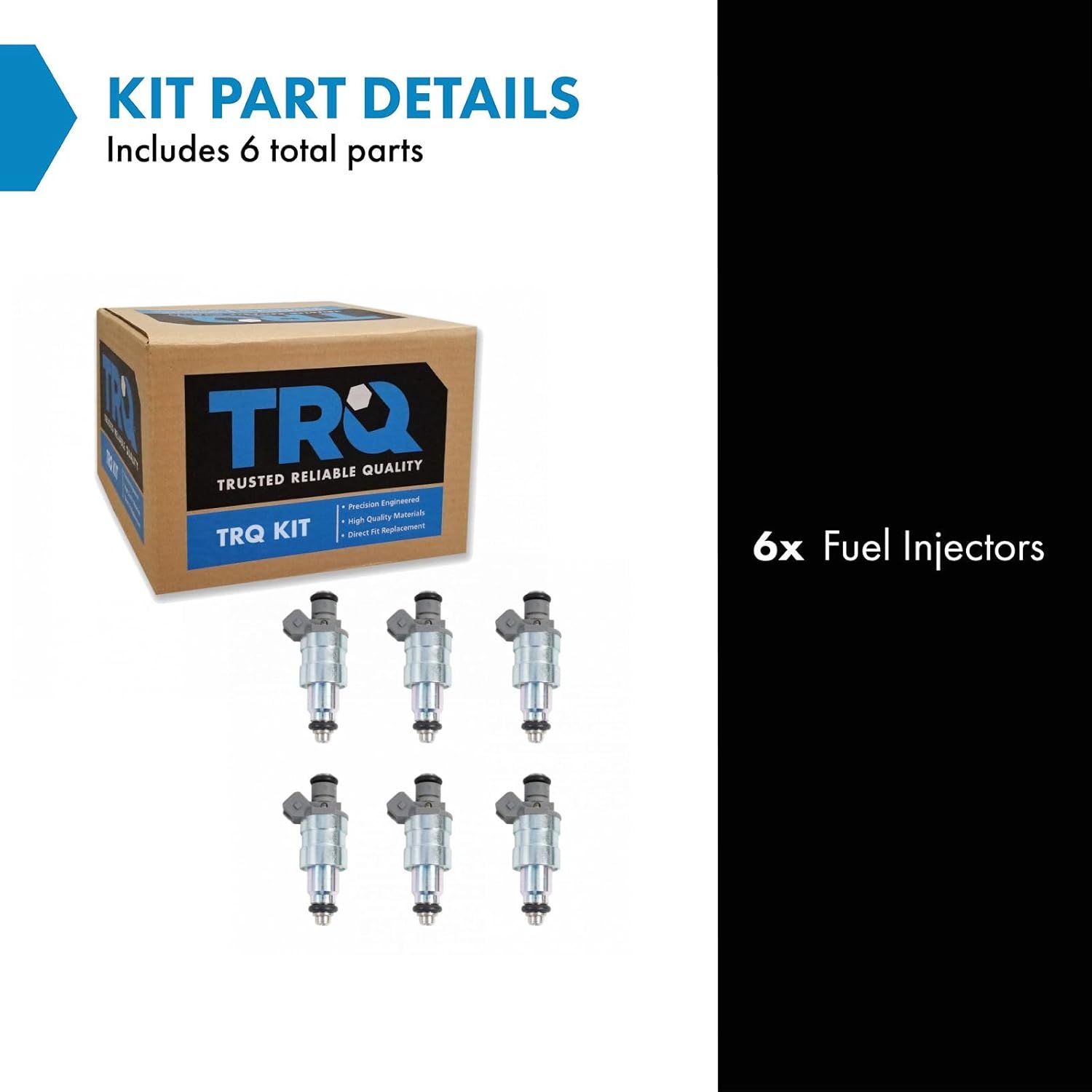 TRQ Fuel Injector Set Compatible with 1996-1998 Jeep Cherokee Grand Cherokee 1997-1998 Wrangler