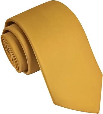 Branduce 3.15"8cm Mens Solid Satin Tie Pure Color Necktie + Gift Box