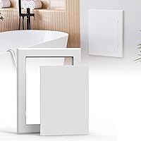 Wintcomfort 8x12 Inch Self-Adhesive Drywall Access Panel - Heavy Duty Waterproof Plumbing Wall Door for Bathroom Ceiling Easy Install White