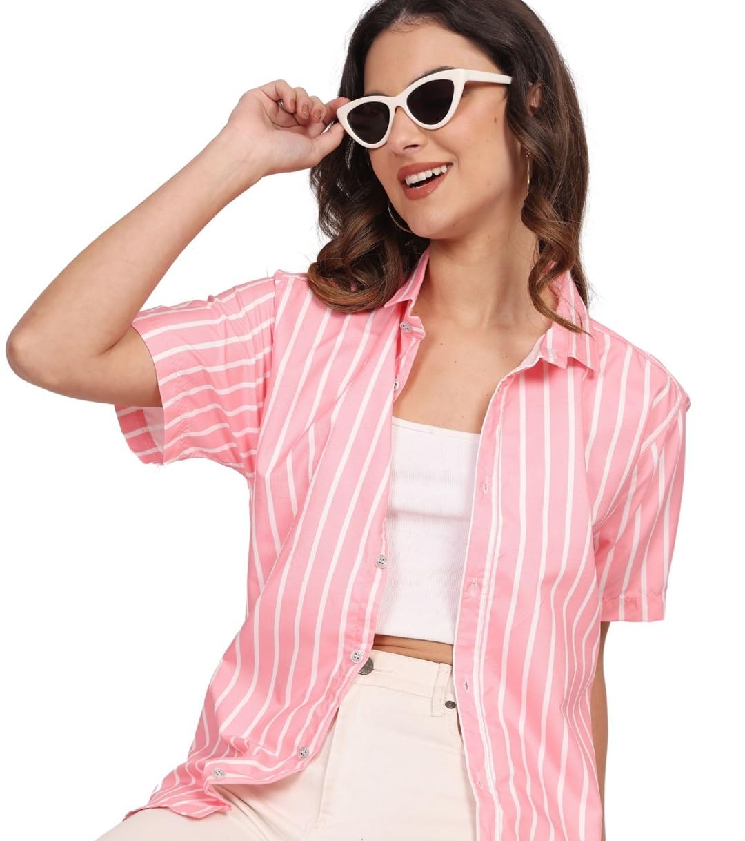 leotude Women's Cotton Loose Shirt-picture-21