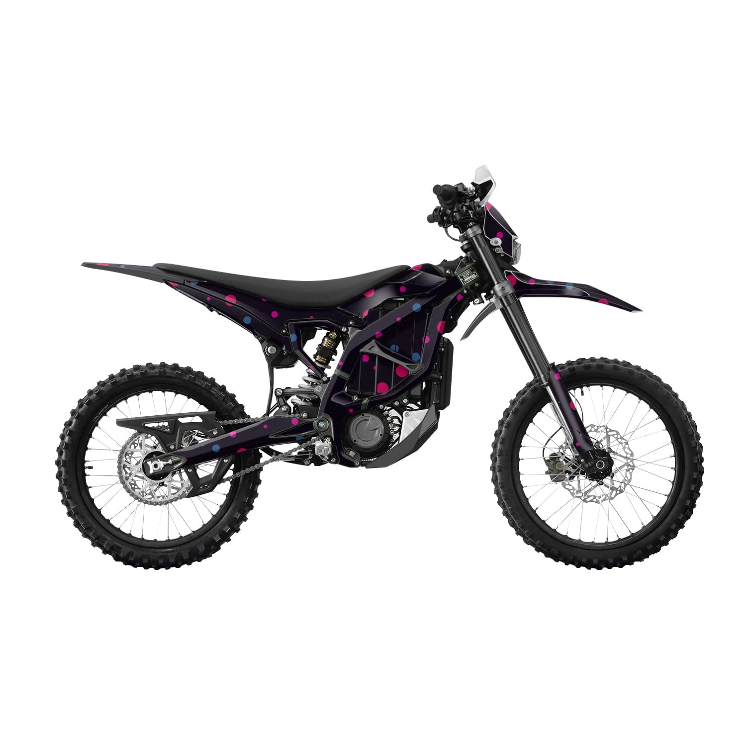 Surron Ultra Bee Graphics Kit Wrap - Magenta Dots - Sur-Ron Skin - Premium 3M Vinyl Protective Wrap Decal Cover - Easy to Apply | Crafted in The USA by MightySkins