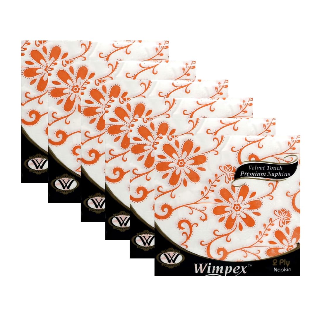 Velvet Soft 2 Ply Ultra Soft Designer Paper Napkins - Set of 6 packs with 50 Serviettes each (Total 200 Serviettes) for Get Together, Daily Office and school use - 33 * 33cm (Pack of 6) (B0D8HZ2VGN) Amazon Price History, Amazon Price Tracker