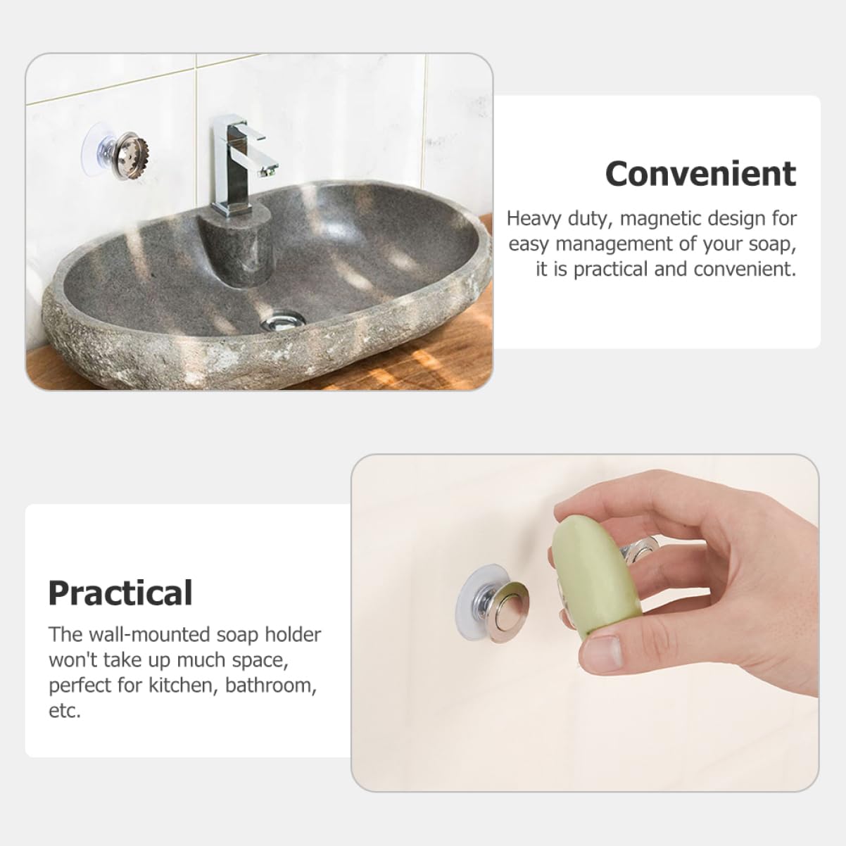 TOPBATHY 4sets Supporto Per Sapone Magnetico Inossidabile Porta Sapone Da Montare Muro Per Bagno Design Elegante e Funzionale Draining Rack Resistente e Facile Da Installare