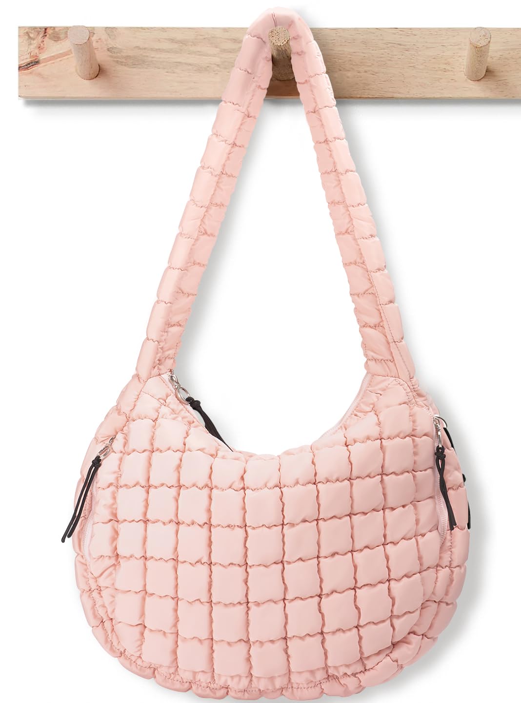 Puffer Tote Bag for Women Large Quilted Tote Bag Quilted Carryall Bag Soft Puffy Crossbody Bag Hobo Handbags Puff Purse