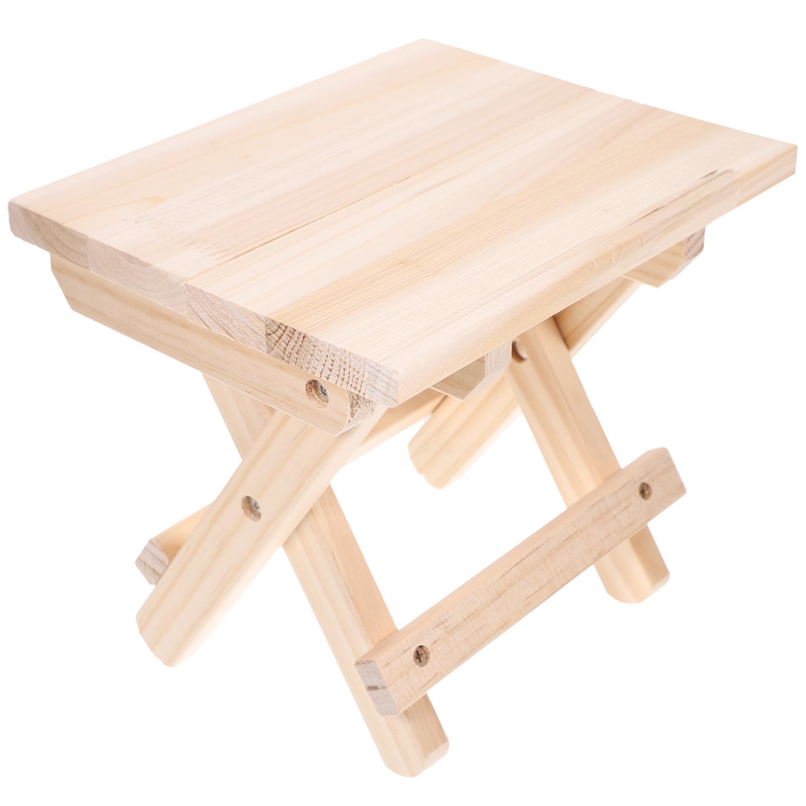 Taburete para cambiar zapatos en casa u oficina: diseño redondo de madera maciza y ligero.