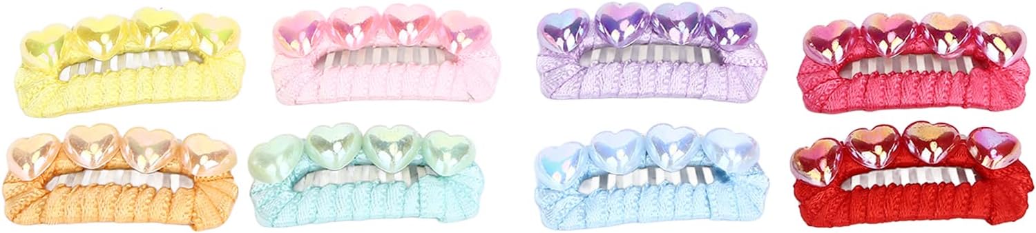POCREATION 16pcs Pet Hairpin, Cute Dog Hair Clip Fashionable Mixed Colors Grooming Dog Hair Barrettes Hair Accessories for Puppy Cat Small Teddy Mini Teacup Yorkie Pet Kitten