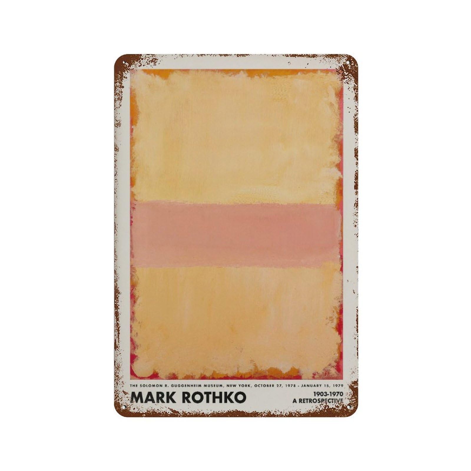 xiaoxiaoshen Mark Rothko Abstract Museum Wall Decor Art Metal Tin Poster Modern Home Decor Art Home Bar Shop Decorations Vintage Sign 30x20cm