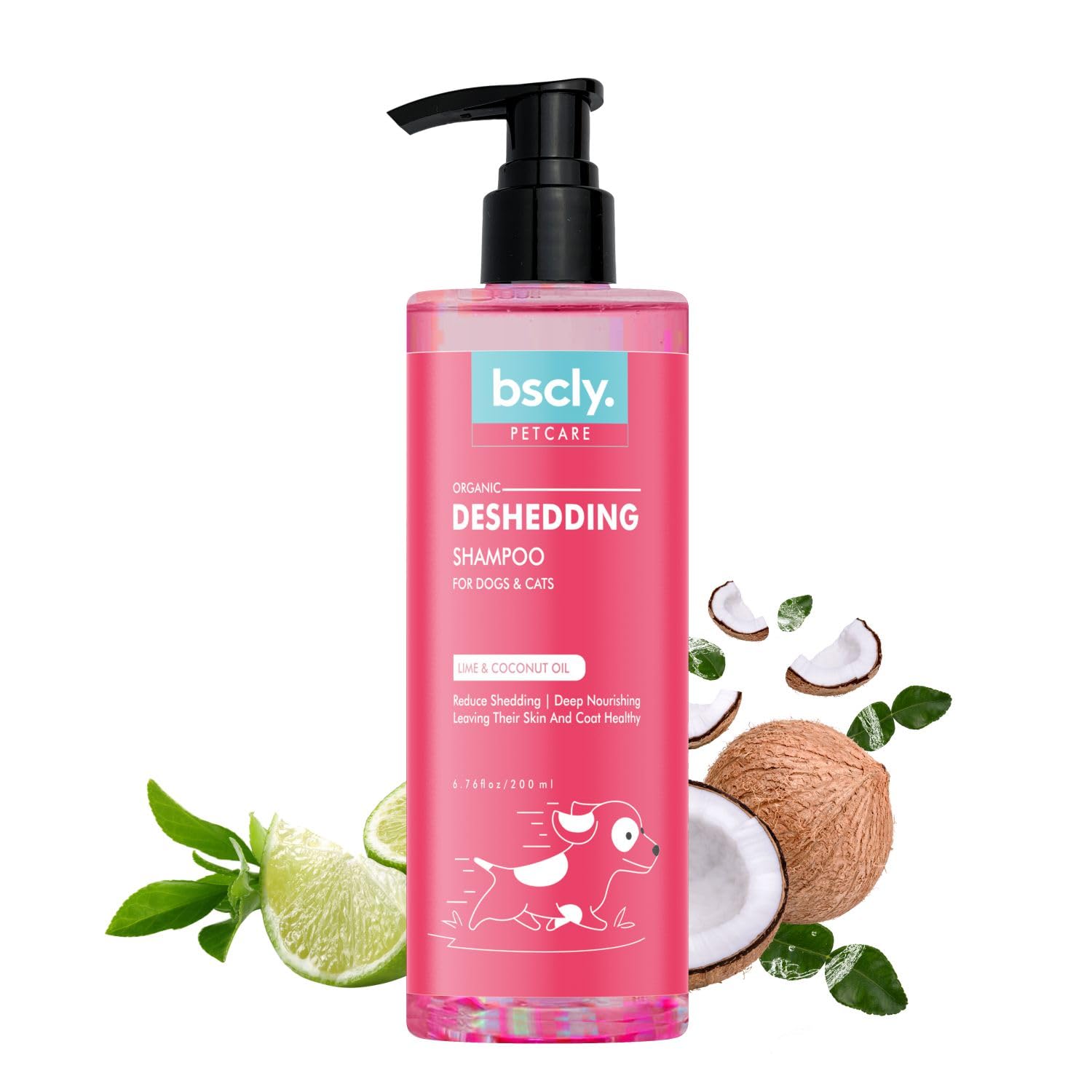 Bscly Organic Deshedding Dog Shampoo with Lime & Coconut Oil | Dog Shampoo for Pomeranian, Shih tzu Puppy, German Shepherd, Labrador & Golden Retriever, Dogs Shampoo | 200ml (B0CC95NQM2) Amazon Price History, Amazon Price Tracker