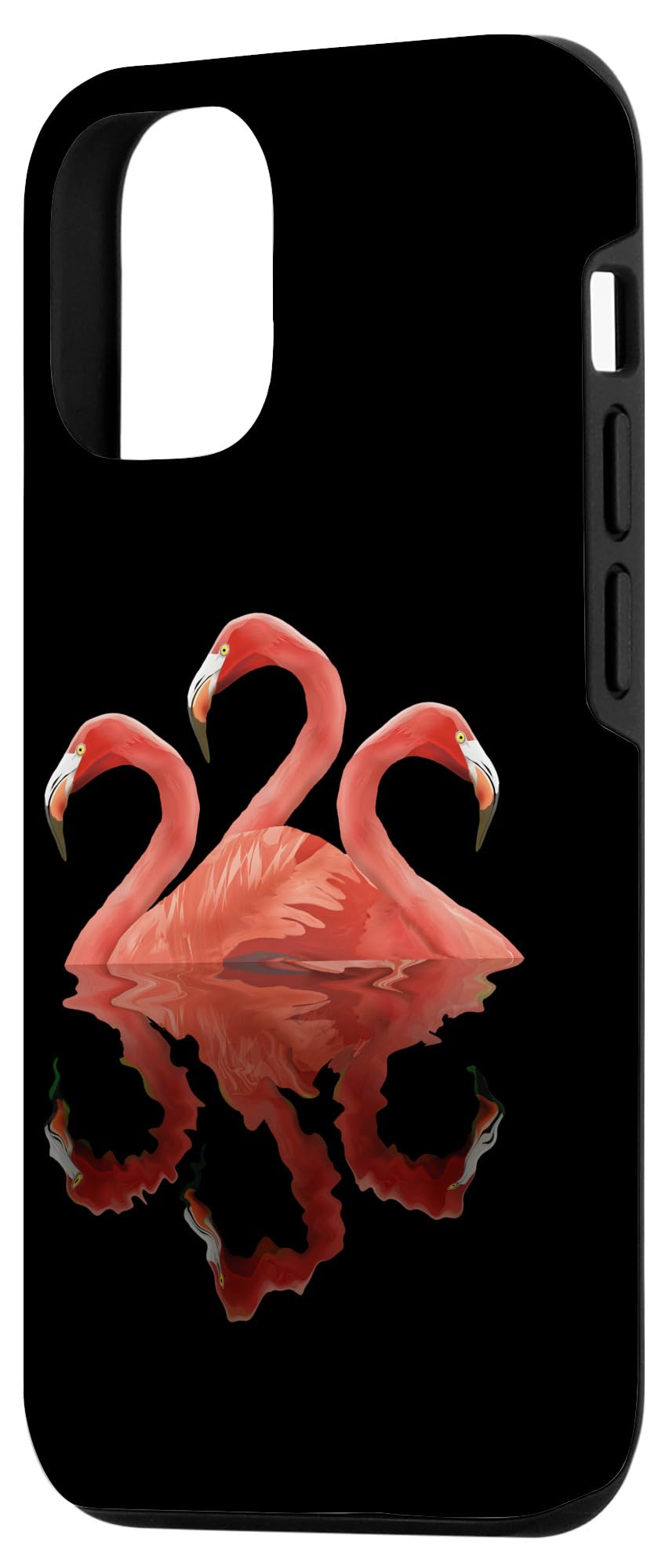 iPhone 12/12 Pro Florida pink flamingos floating on water Case - Image 2
