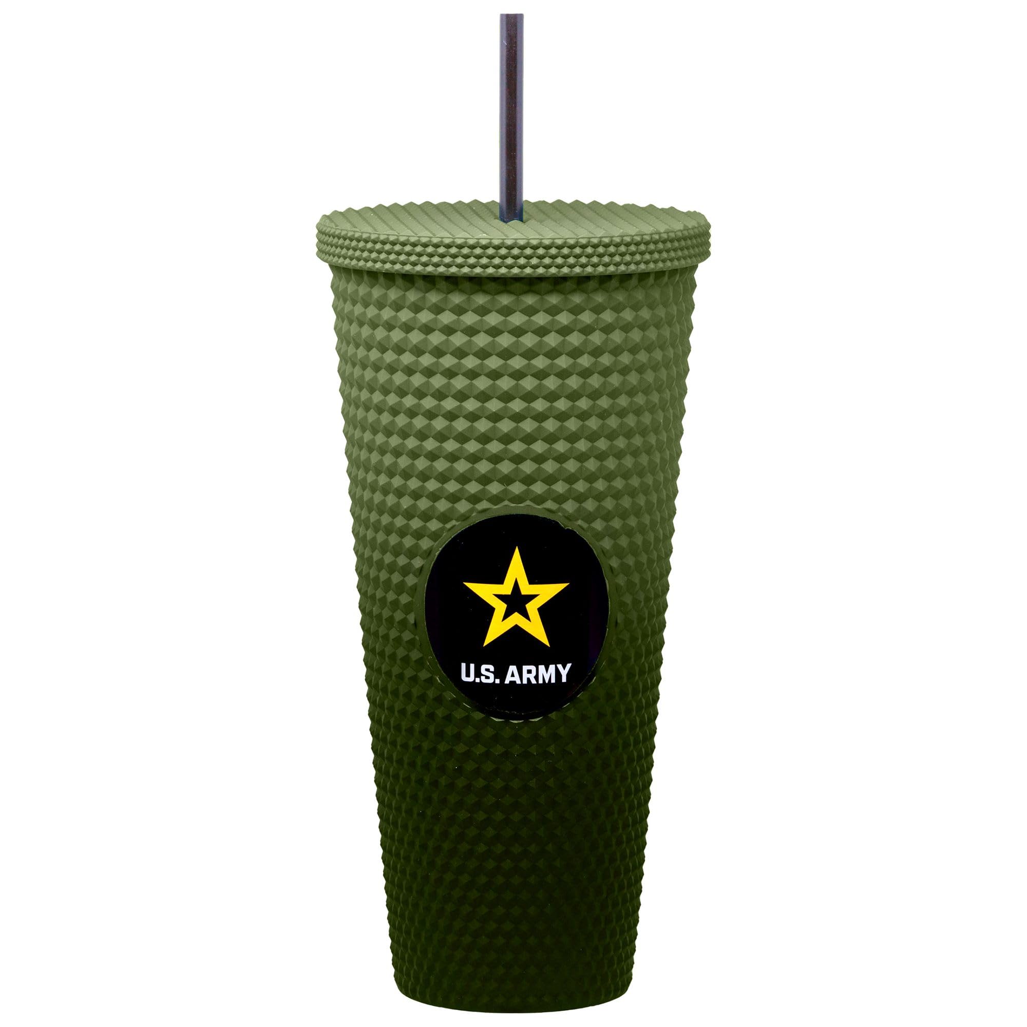 Spoontiques Army 32oz Acrylic Studded Travel Cup