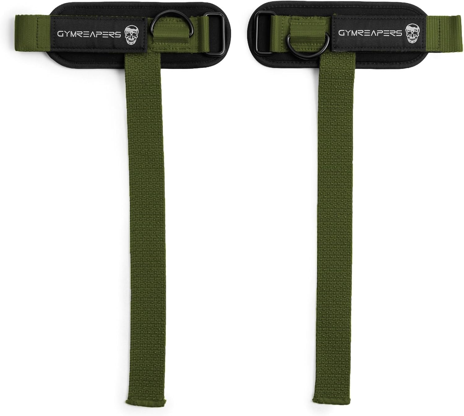 Gymreapers GripLink Weight Lifting Straps with Heavy Duty D-Ring and Non-Slip Silicone Grip Bead, Padded and Adjustable Support for Deadlifts