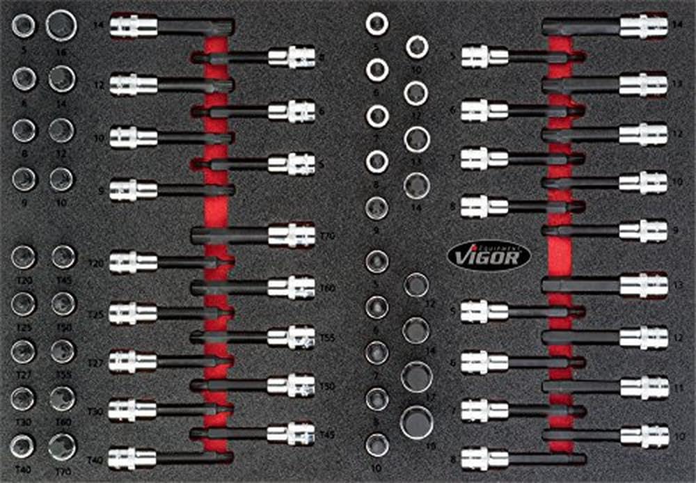 Assortiment v4753 Vigor pour tournevis avec 69 outils essentiels en 1 pièce