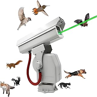 Industrieller Laser-Vogelschreck, 360° automatische Vogelabwehr mit App-Steuerung, wasserdicht, Auto-Kreuzfahrtmodus – Schützt Windkraftanlagen, Umspannwerke, Humane Vogel-/Taubenabwehr