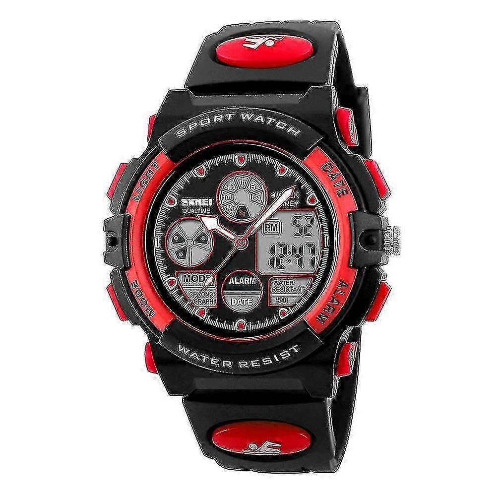 Reloj digital para niños, reloj digital deportivo al aire libre, multifunción, impermeable, con luz LED