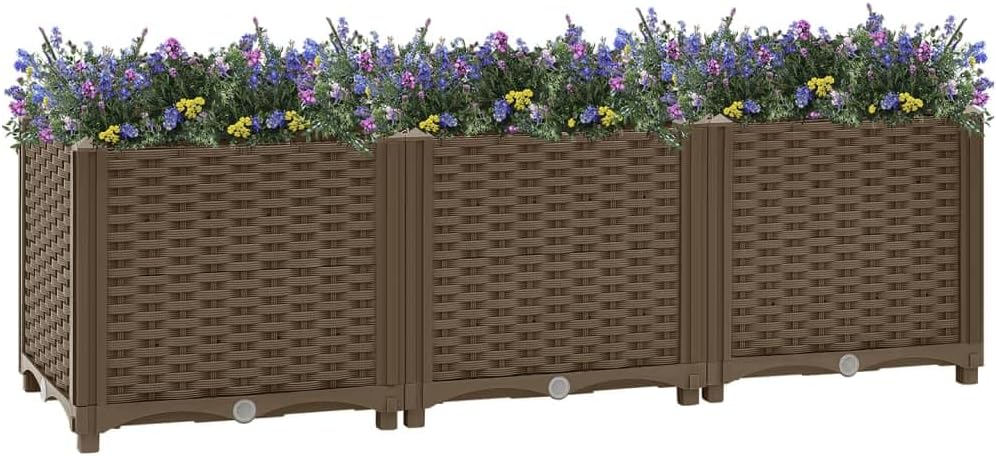Raised Bed 47.2"x15.7"x15" Polypropylene Lawn Planters
