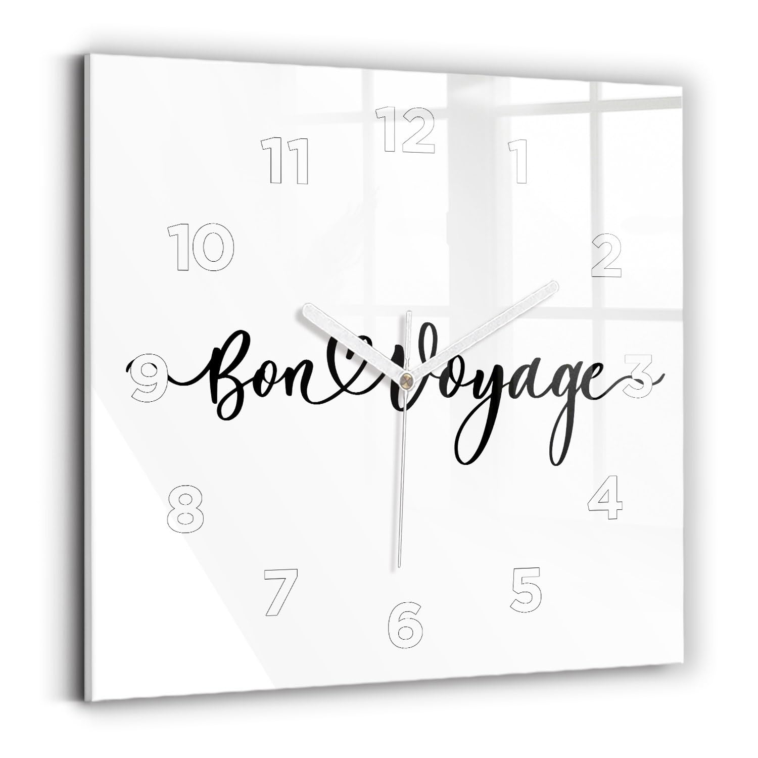 Horloge numérique murale silencieuse Wallfluent 30x30 moderne
