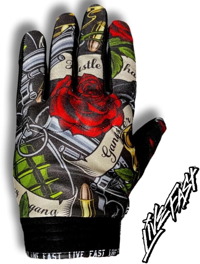 Guns & Roses Motorcycle Gloves