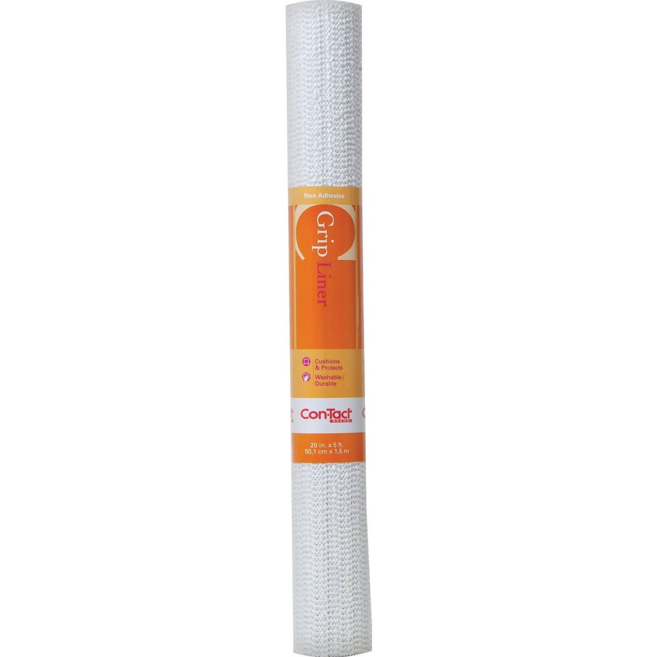 Con-Tact Grip Liner 5 ft. L x 20 in. W White Non-Adhesive Liner