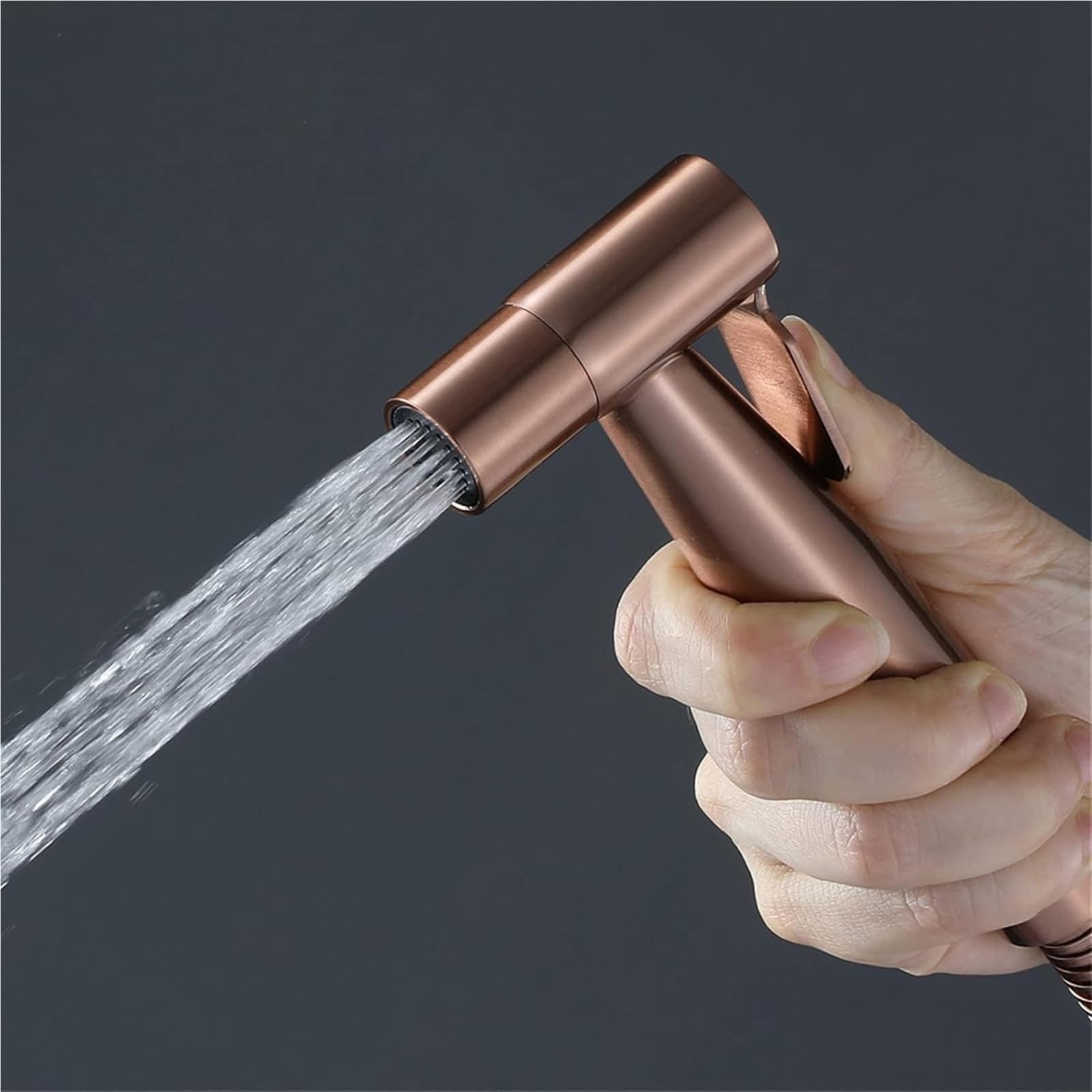 Rociador de bidé de Mano con Mezclador de Pared de Acero Inoxidable Kit de rociador de Descarga for Mujeres for higiene Personal Limpieza del baño(Silver)