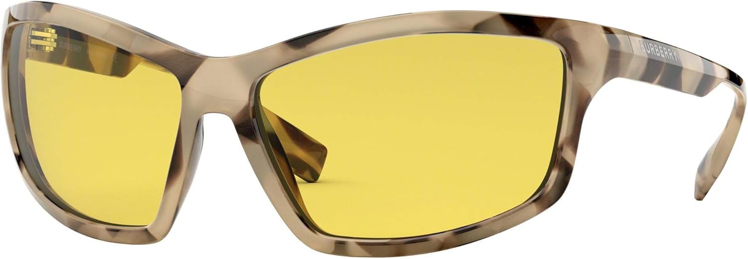 BURBERRY BE4297-350185 Sunglasses SPOTTED HORN w/YELLOW 66mm