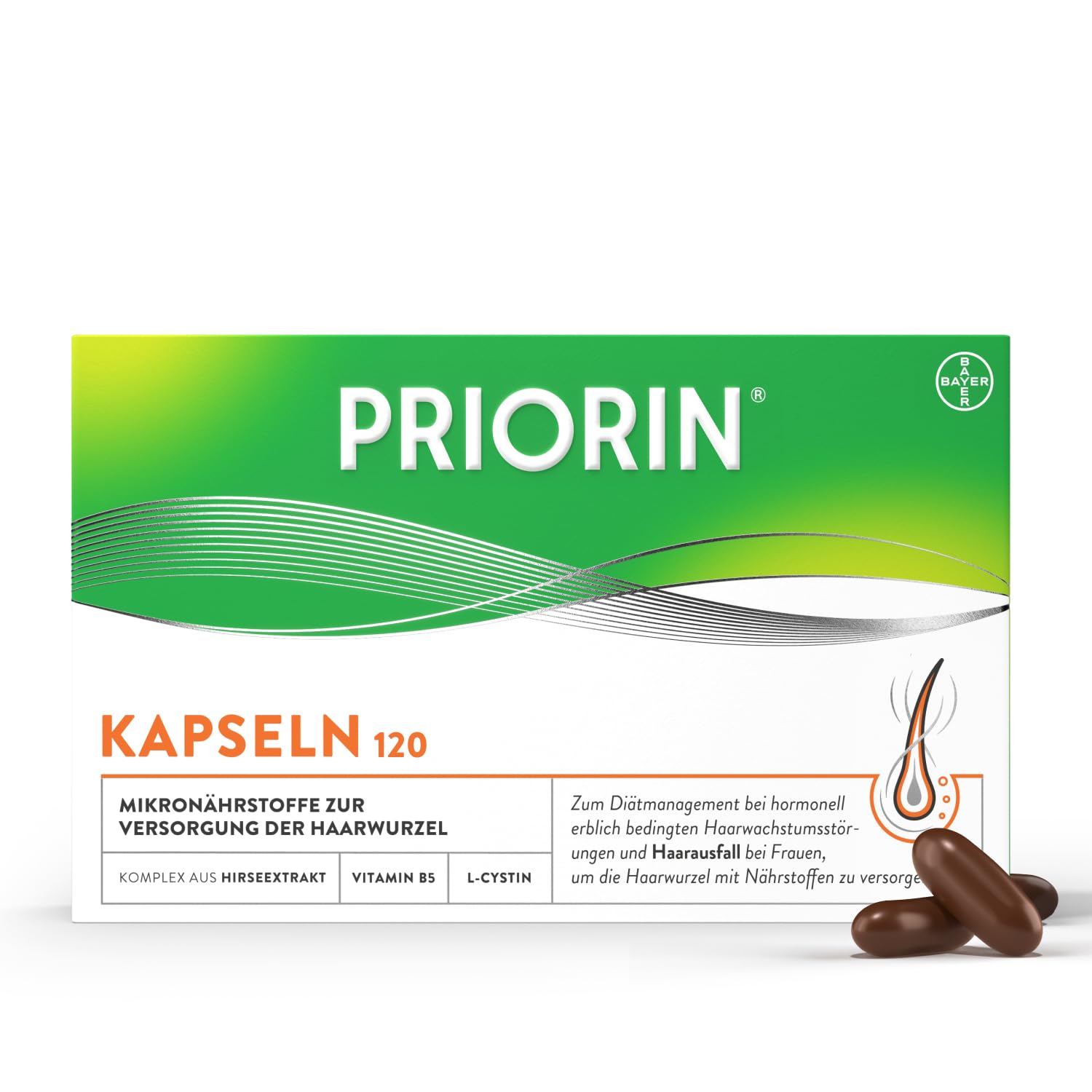 Priorin Kapseln I Haarausfall bei Frauen I mehr Haarwachstum I 120 Stück