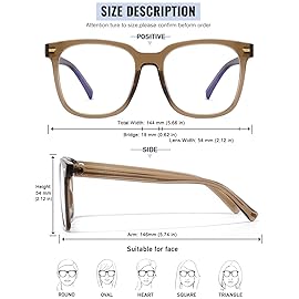 PANNER 2Pack Oversized Blue Light Blocking Glasses for Women Men Square Computer Eyeglasses Reduce Eyestrain(Brown+Apricot)