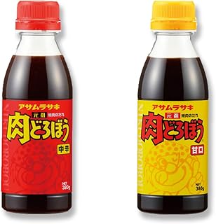 元祖肉どろぼう 甘口/中辛 380g アサムラサキ BBQ (2本アソート)