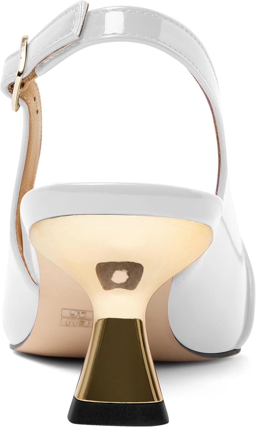 Women's Kitten Heels Slingback Square Toe Low Heel Pumps Closed Toe Matte Slip On high Heels Womens Work Dress Office Wedding Party Shoes 2 Inch - Image 5