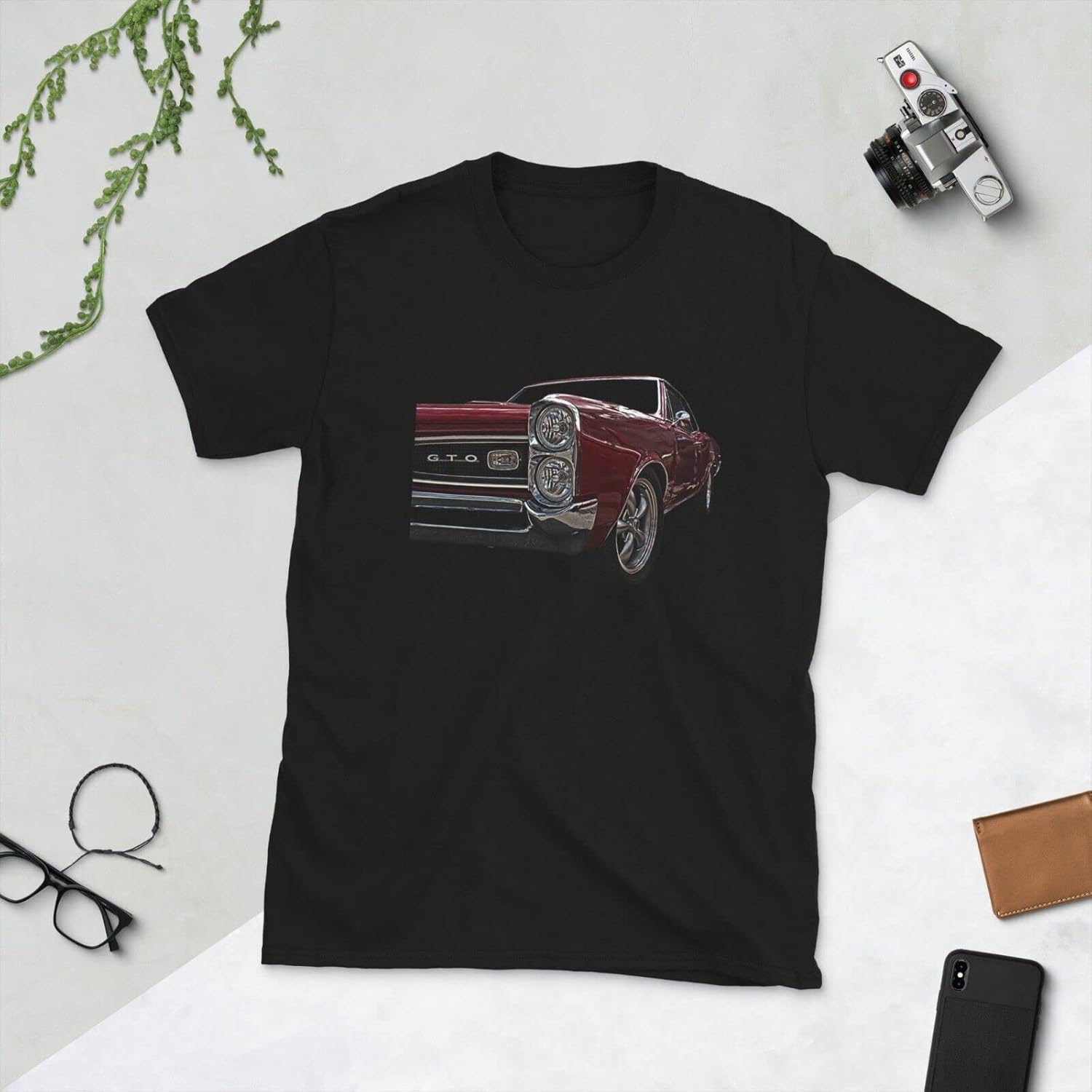Miniatura 6 de GTO Mens T-Shirt Red Muscle Car Drag Racing Classic American Tee Shirts
