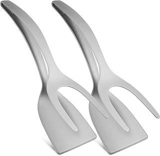 2個 耐熱グリップフリップスパチュラ点 食品グレードシリコン製 広 面で安定した掴みやすさ 多用途パン 卵 トースト調理用 キッチン