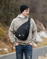WATERFLY Háromszög Alakú Vízálló Nylon Hátizsák - Unisex Crossbody Táska Túrázáshoz, Kerékpározáshoz, Utazáshoz - Állítható Vállpánttal 6