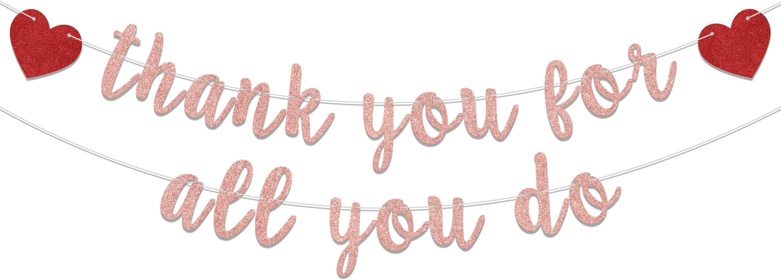 Amazon.com: Thank You for All You Do Banner, Employee Appreciation ...