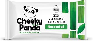 The Cheeky Panda Face Wipes | Unscented Biodegradable Makeup Remover Wipes | Pack of 25 Wet Wipes