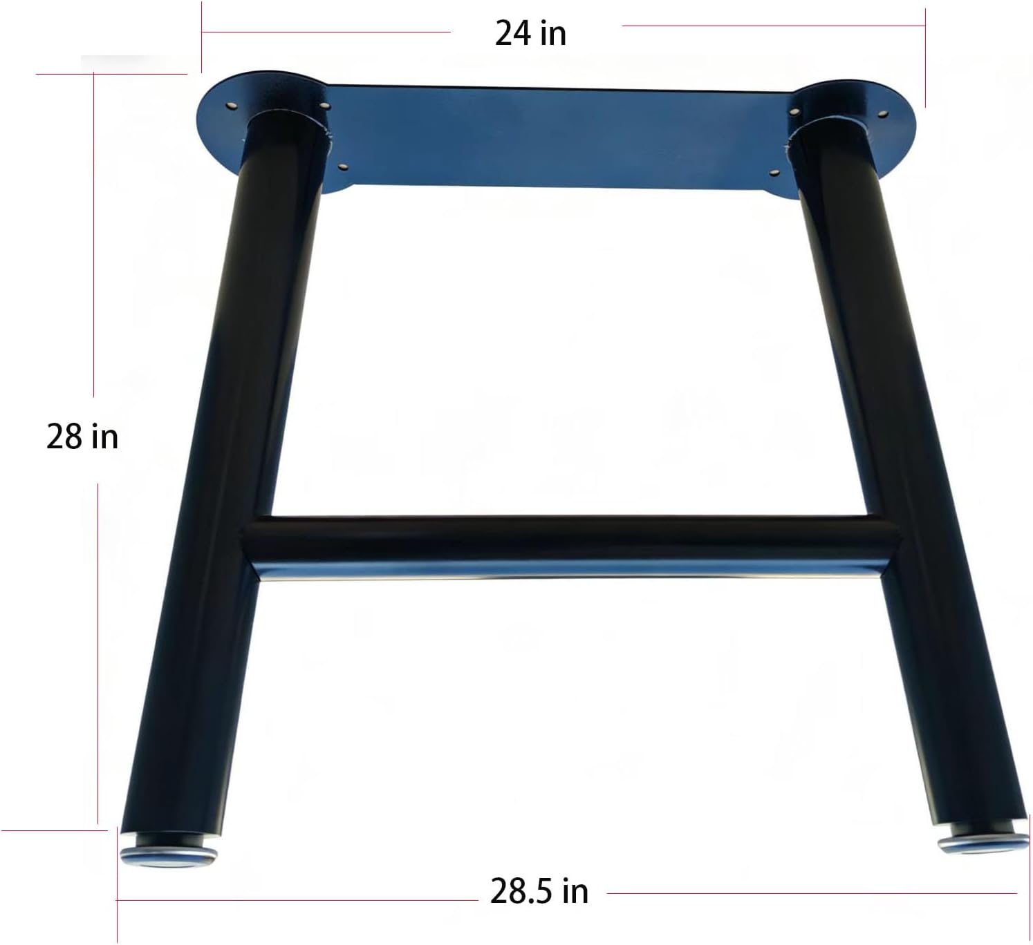 Heavy Duty Metal Desk Legs for Dining Table Coffee Table and Bench Industrial Black Metal Table Legs for DIY Furniture Perfect for Home Office and Modern Decor (28 * 24)