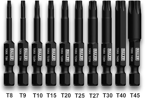 Miniatura 8 de Railer - Juego de puntas TORX a prueba de manipulaciones, juego de puntas de destornillador de seguridad TORX de 6 puntos de 6 puntos, juego de