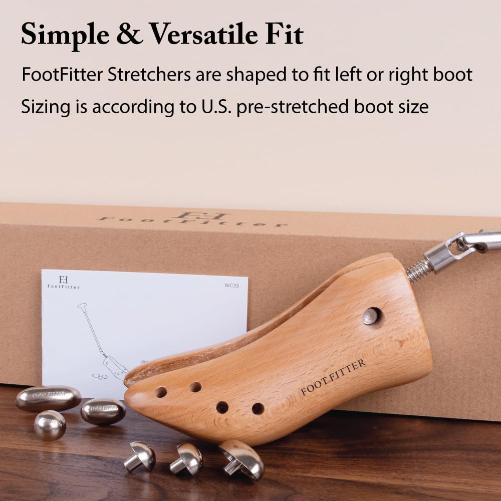 FootFitter Premium Professional Cowboy Western Boot Stretcher for Men & Women, Widen & Relieve Toe Pain for Western Boots - Image 6