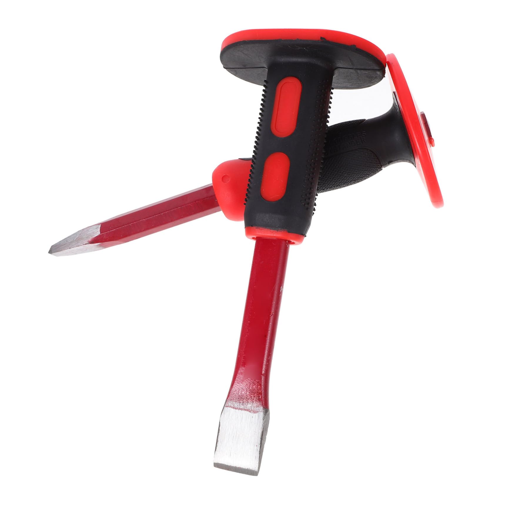 ARTIBETTER Set Scalpelli per Muratura 2 Pezzi in Acciaio Cromo Vanadio 25 CM Protezione Mano Scalpello Piatto e Punta per Intaglio Frantumazione Calcestruzzo e Lavorazione Pietra Utensili