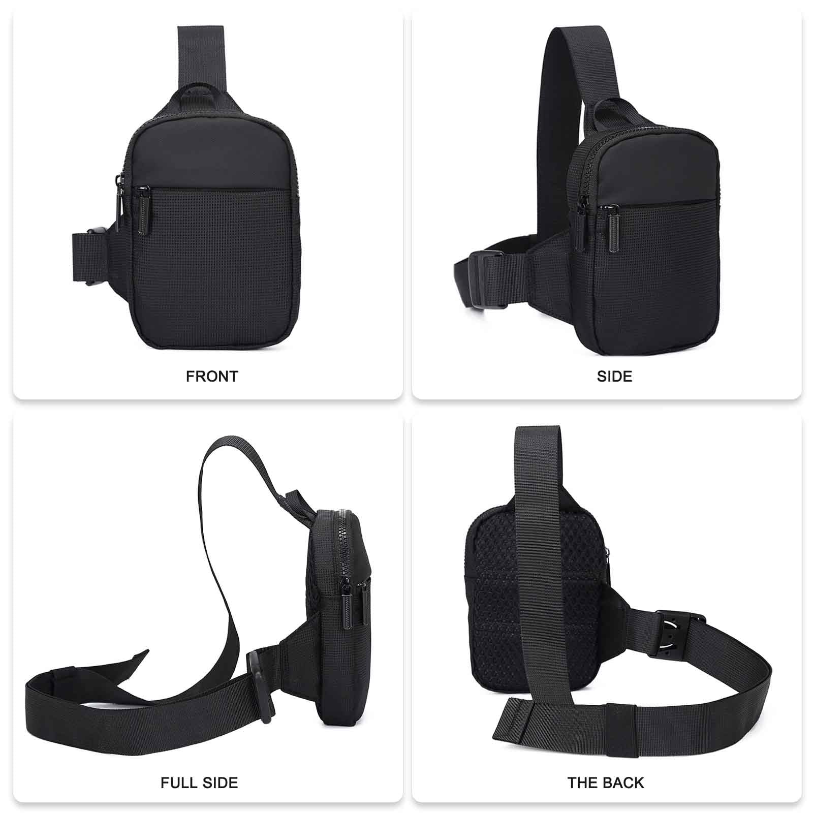 MUNSKT Sling Bag, Waterproof Crossbody Bag Lightweight Chest Backpack with Zipper Adjustable Strap - Image 4
