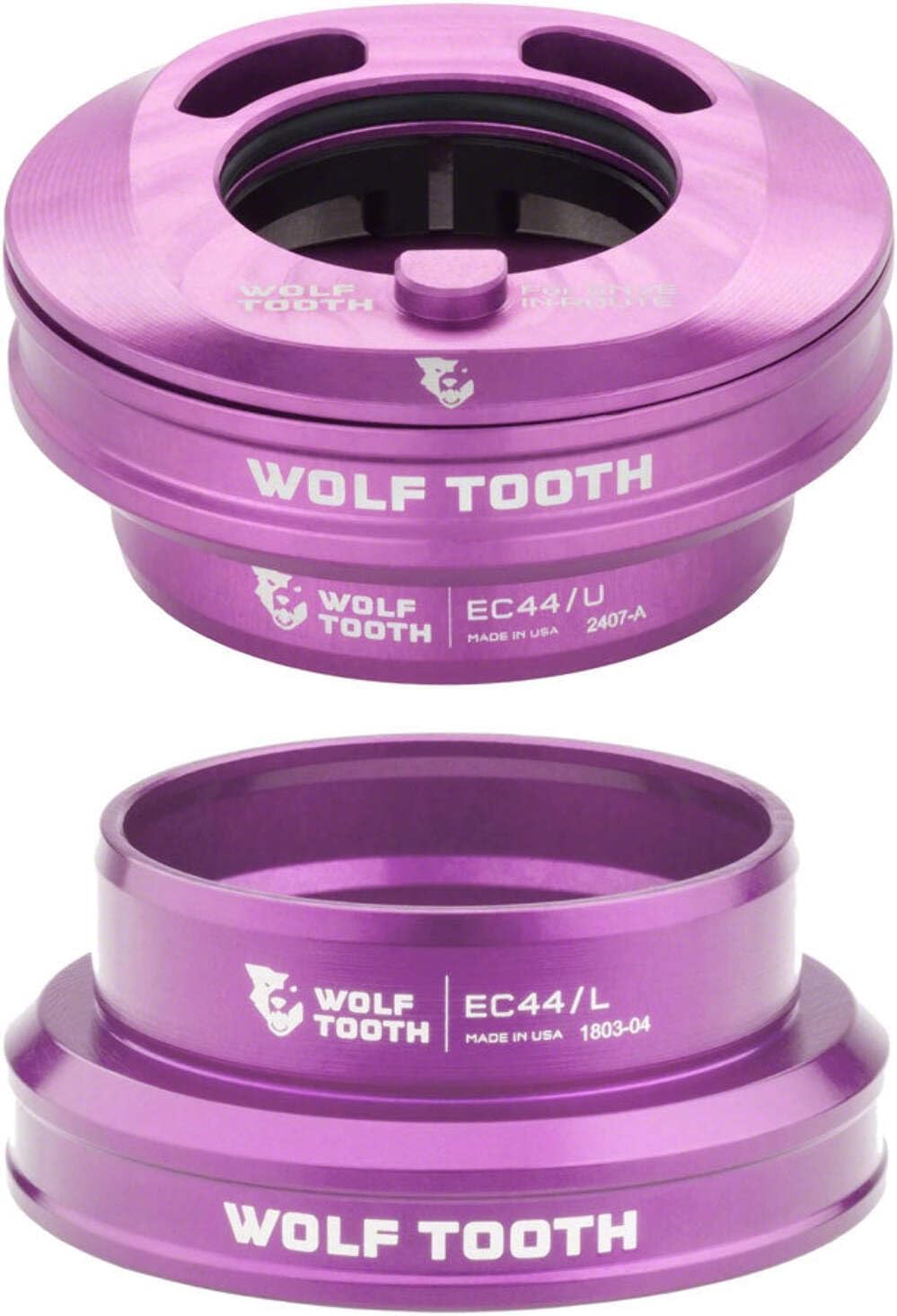Wolf Tooth Premium Internal Headset - EC44 Upper / EC44 Lower, for Enve in-Route System Only, Purple