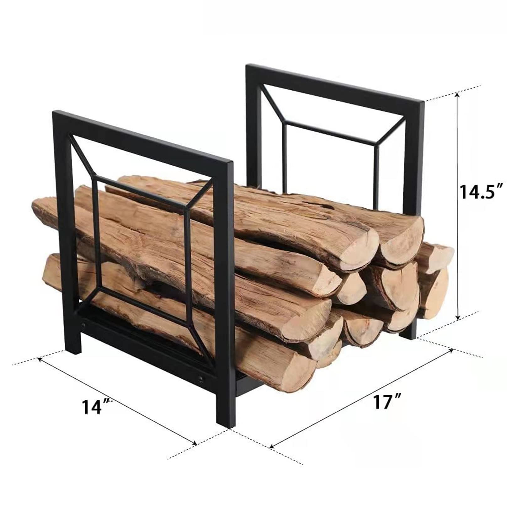 Scaffale Per Tronchi 224 X 34,5 X 124 Cm Supporto Per Legna Da Ardere In Metallo Aiuto Per L Accatastamento 93582501 - Foto 5