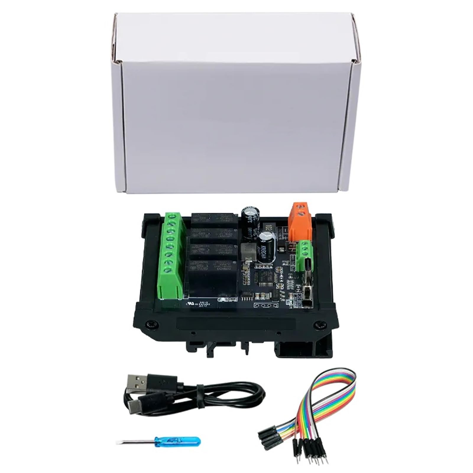 Modulo Relè USB con protocolli RTU Montaggio su guide DIN per automazione industriale e controllo PLC Trasmissione connessione USB