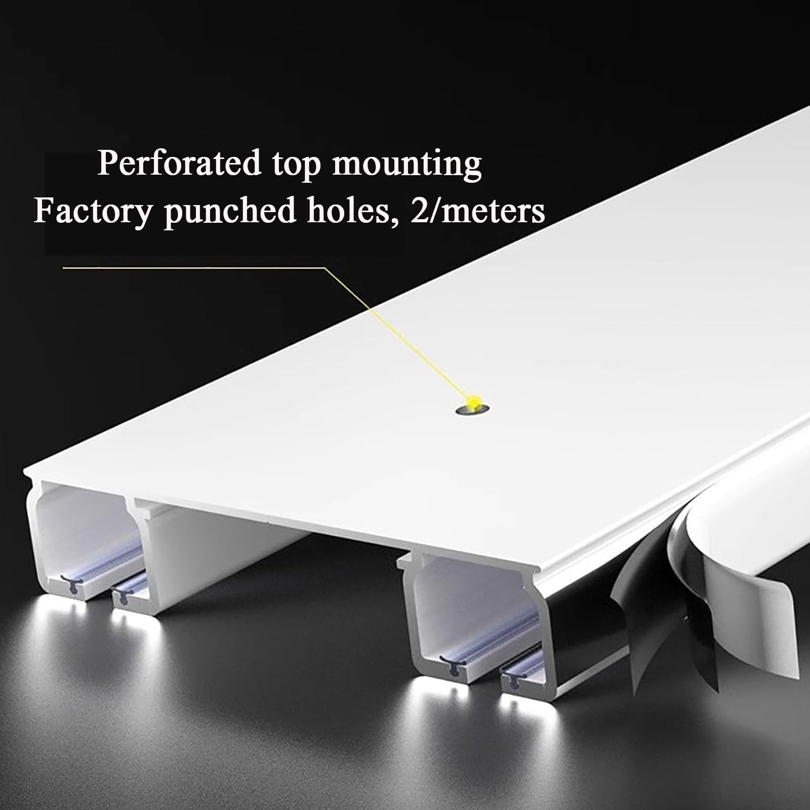 Heavy Du Double ain Track System - Riel doble de aluminio montado en el techo para separadores de habitaciones, ideal para sala de estar y dormitorio